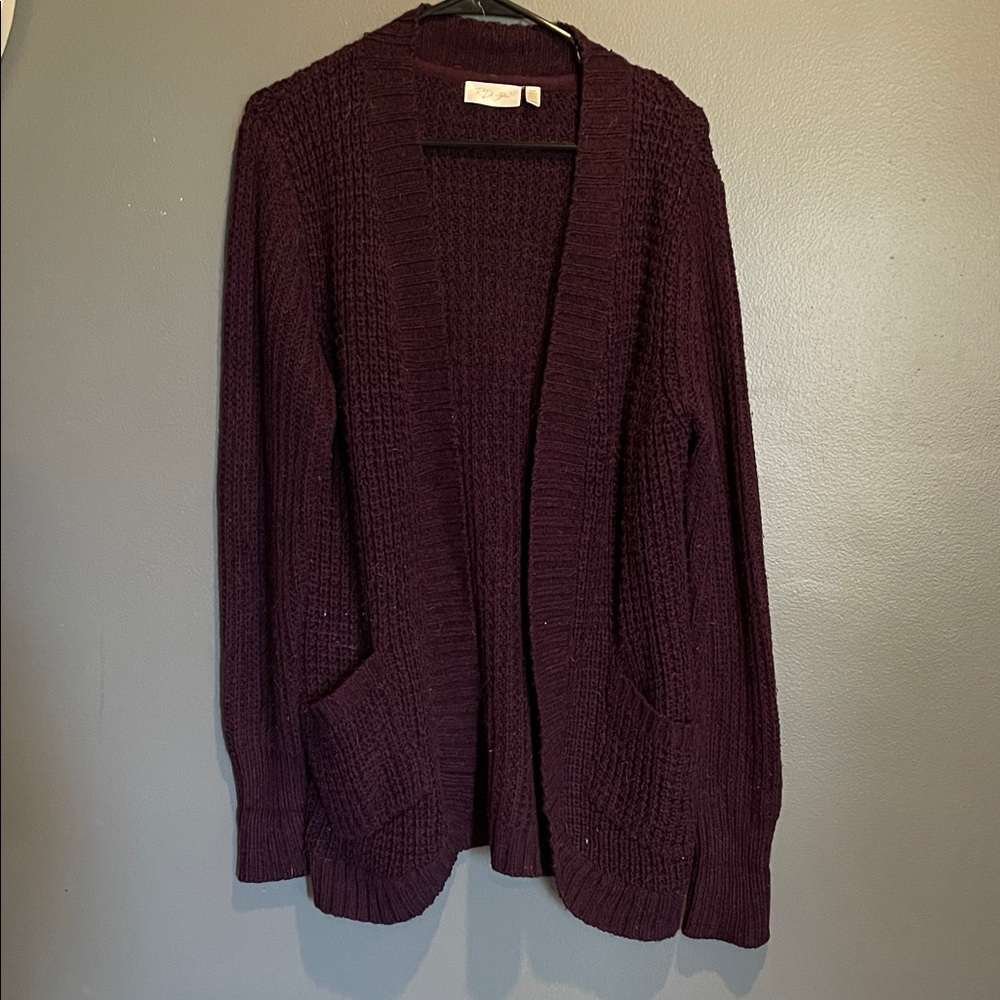 RD Style Deep Purple Cardigan Sweater